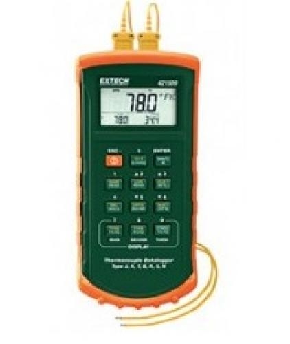 Termometru cu doua intrari tip J/K si alarma - EXTECH