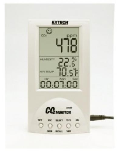Termohigrometru cu masurarea concentraţiei de CO2, model CO220 - Extech