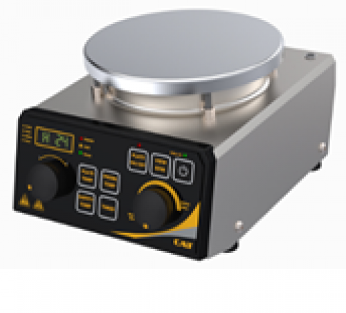 CAT M 21, agitator magnetic digital cu încălzire, suprafață metalică, 10 L