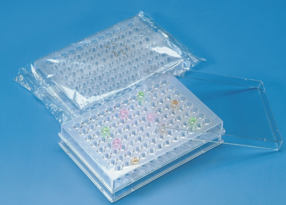 Kartell, Microplăci ELISA pentru titrare, 96 de godeuri (polistiren, fund plat/U/V)