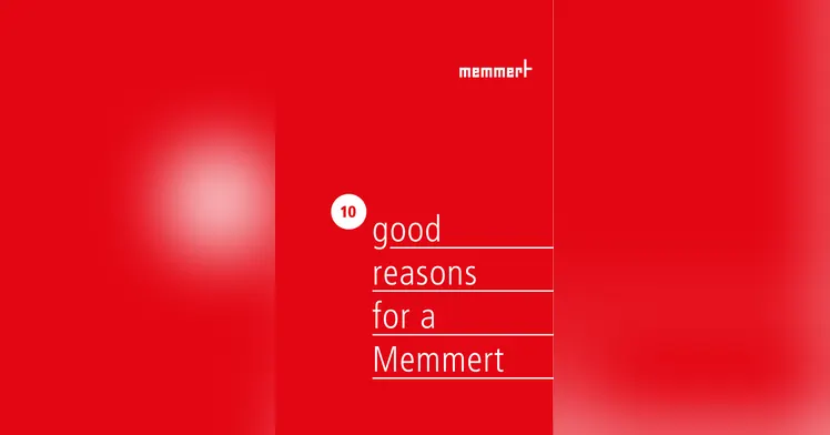 Copertă: good reasons for a Memmert